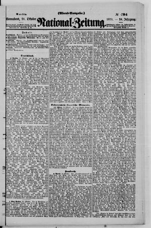 Nationalzeitung vom 21.10.1871
