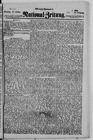 Nationalzeitung vom 22.10.1871