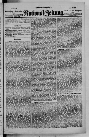 Nationalzeitung on Nov 2, 1871