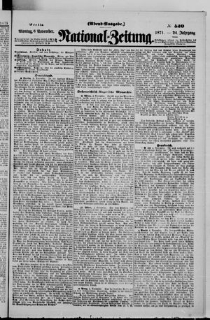 National-Zeitung vom 06.11.1871