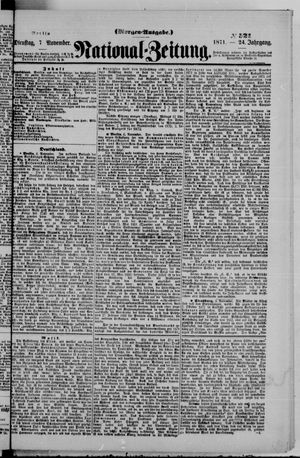 Nationalzeitung vom 07.11.1871