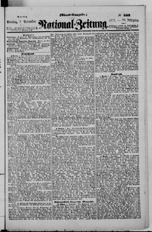 Nationalzeitung vom 07.11.1871