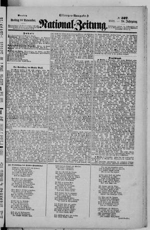 National-Zeitung vom 10.11.1871