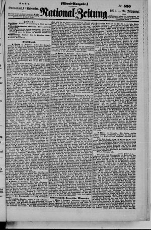National-Zeitung vom 11.11.1871