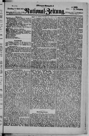 National-Zeitung vom 14.11.1871