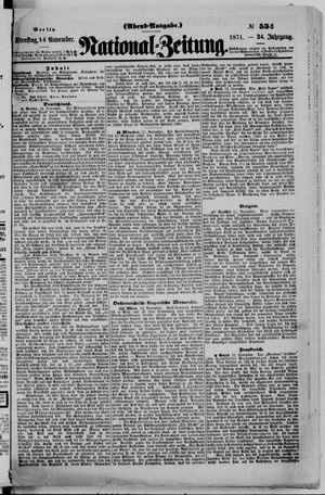 National-Zeitung vom 14.11.1871