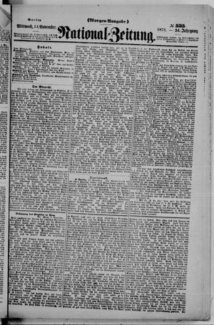National-Zeitung vom 15.11.1871