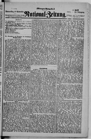 National-Zeitung vom 16.11.1871