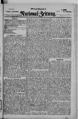 National-Zeitung vom 17.11.1871