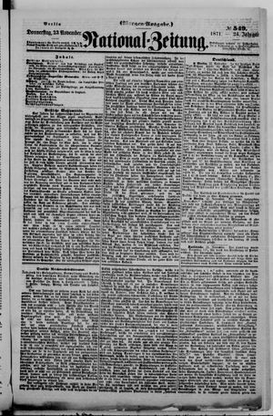 Nationalzeitung vom 23.11.1871