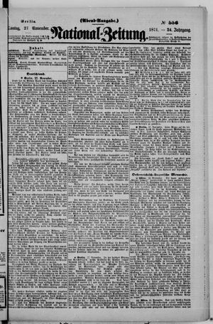 Nationalzeitung vom 27.11.1871