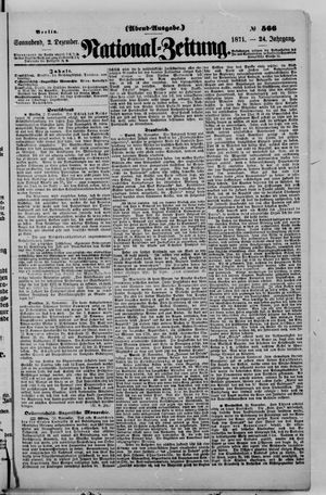 National-Zeitung vom 02.12.1871