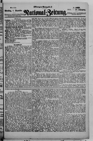 National-Zeitung vom 05.12.1871