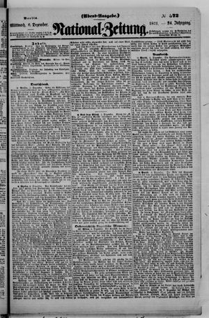 National-Zeitung vom 06.12.1871