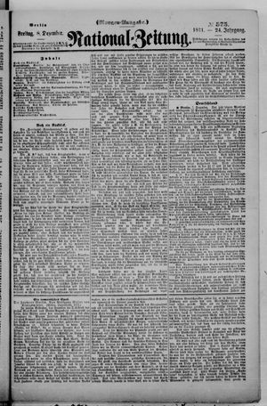 Nationalzeitung vom 08.12.1871