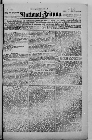 National-Zeitung vom 12.12.1871