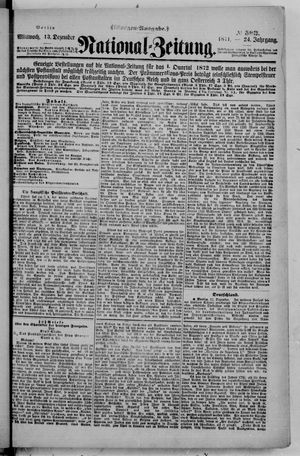 National-Zeitung vom 13.12.1871