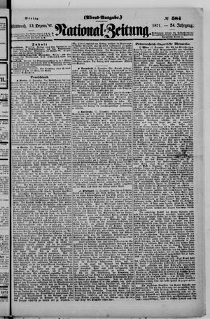 National-Zeitung vom 13.12.1871