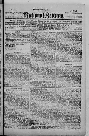 National-Zeitung vom 14.12.1871