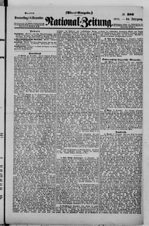 National-Zeitung vom 14.12.1871