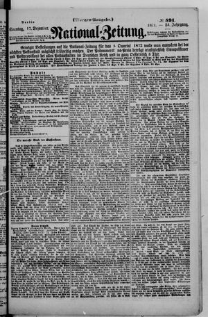 Nationalzeitung vom 17.12.1871