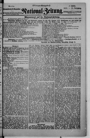 National-Zeitung vom 30.12.1871