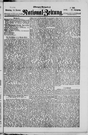 Nationalzeitung vom 14.01.1872