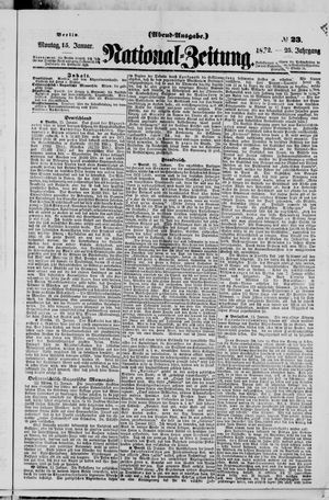 Nationalzeitung vom 15.01.1872