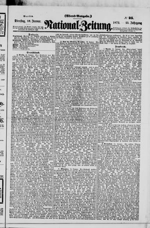 Nationalzeitung vom 16.01.1872