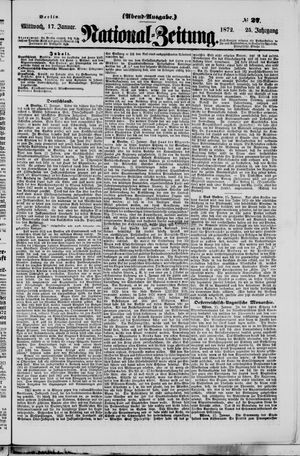 Nationalzeitung on Jan 17, 1872