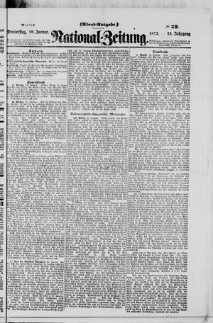 Nationalzeitung on Jan 18, 1872