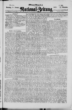 Nationalzeitung vom 21.01.1872