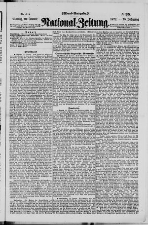 Nationalzeitung vom 22.01.1872