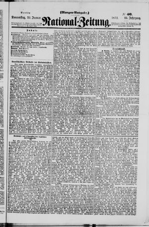 Nationalzeitung vom 25.01.1872