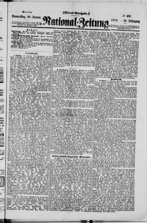 Nationalzeitung vom 25.01.1872