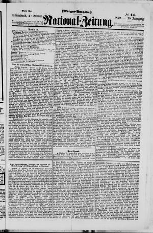 Nationalzeitung vom 27.01.1872