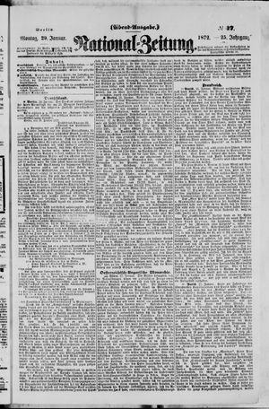 Nationalzeitung vom 29.01.1872