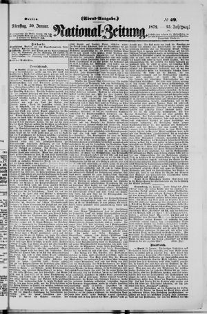Nationalzeitung vom 30.01.1872