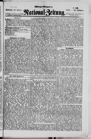 Nationalzeitung vom 31.01.1872