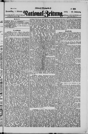 Nationalzeitung vom 01.02.1872