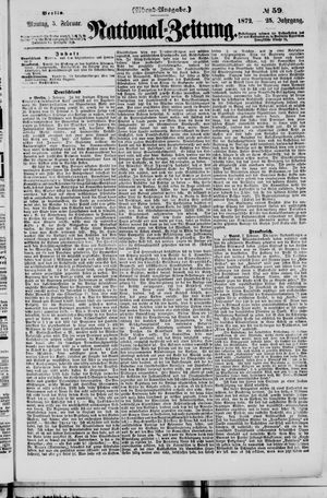 Nationalzeitung vom 05.02.1872