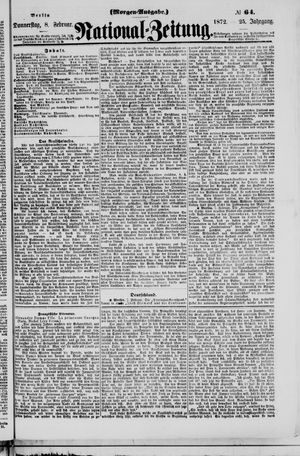 National-Zeitung vom 08.02.1872