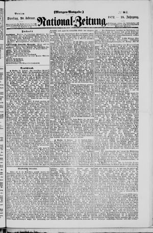 Nationalzeitung vom 20.02.1872