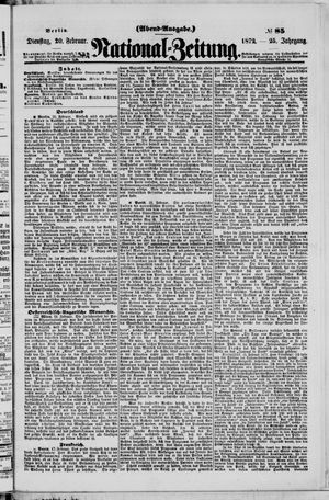 Nationalzeitung vom 20.02.1872