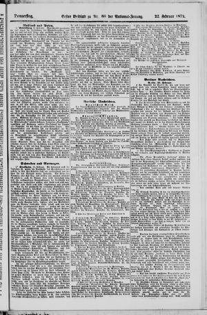 Nationalzeitung vom 22.02.1872