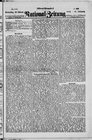 Nationalzeitung vom 22.02.1872