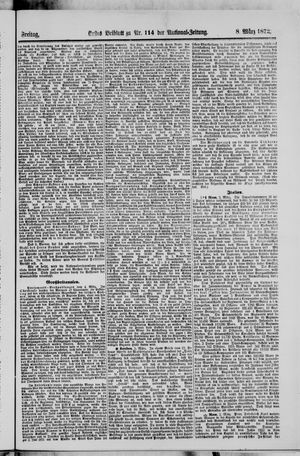 Nationalzeitung vom 08.03.1872