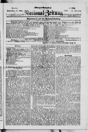 Nationalzeitung on Mar 21, 1872