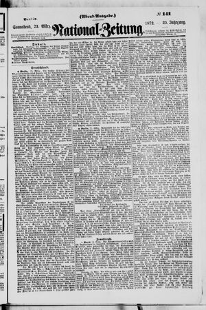 Nationalzeitung on Mar 23, 1872