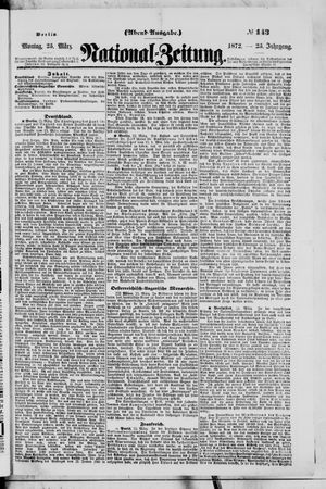 Nationalzeitung vom 25.03.1872